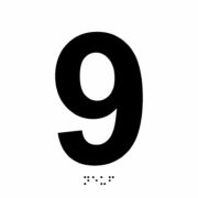 Picto « chiffre » plaques de porte braille – Doal concept enseignes et signalétiques en ligne