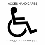 Picto accès handicapés plaques de porte braille – Doal concept enseignes et signalétiques en ligne