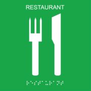 Picto restaurant plaques de porte braille – Doal concept enseignes et signalétiques en ligne