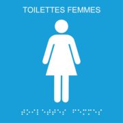 Picto toilettes femmes plaques de porte braille – Doal concept enseignes et signalétiques en ligne