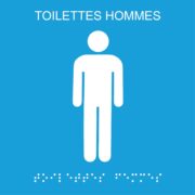 Picto « toilettes hommes » plaques de porte braille – Doal concept enseignes et signalétiques en ligne