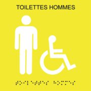 Picto toilettes hommes et handicapés plaques de porte braille – Doal concept enseignes et signalétiques en ligne